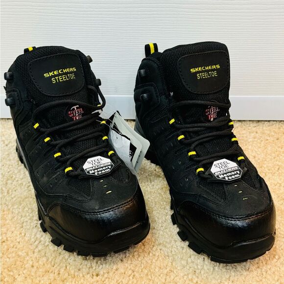 NWT Skechers Work Delleker Lakehead Steel Toe Boot ASTM F2413-2011 Men's Sz 7 - Picture 16 of 16